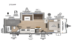 Incoming 2026 Forest River SURVEYOR CAMP SERIES 27CAMP Travel Trailer