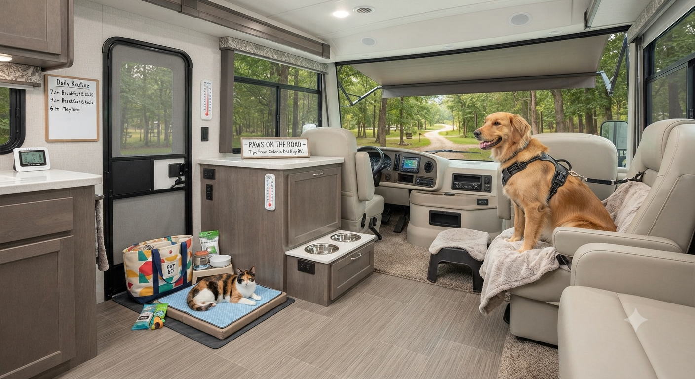 Paws on the Road: Tips for RVing with Your Pets — Colonia Del Rey RV Blog