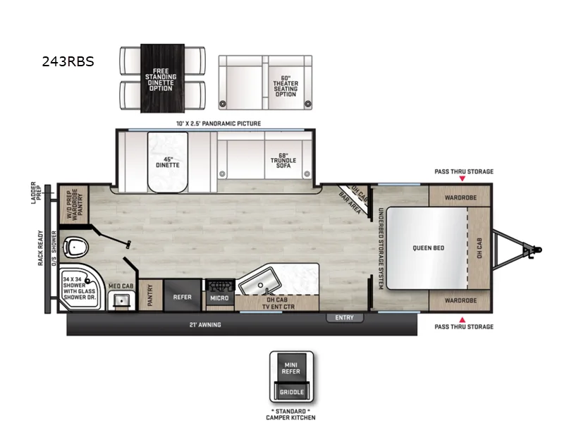 New 2027 Coachmen Catalina Legacy 243RBSLE floorplan layout