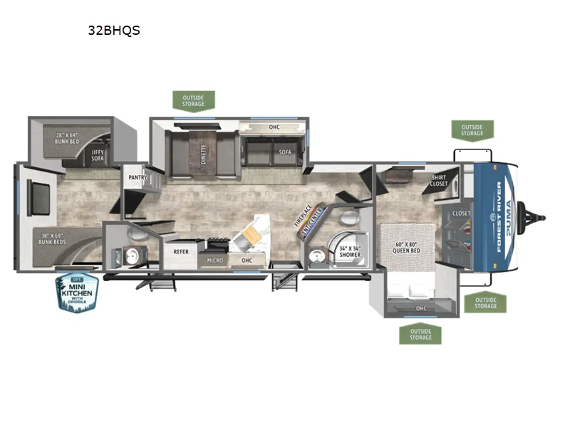 2026 Forest River PUMA 32BHQS
