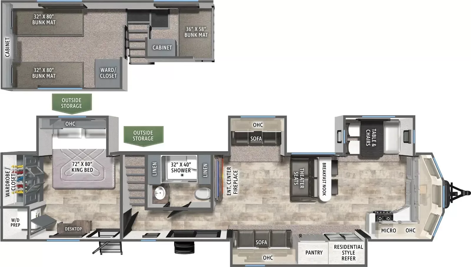 New 2027 Forest River PUMA VISTA 403LFT floorplan layout