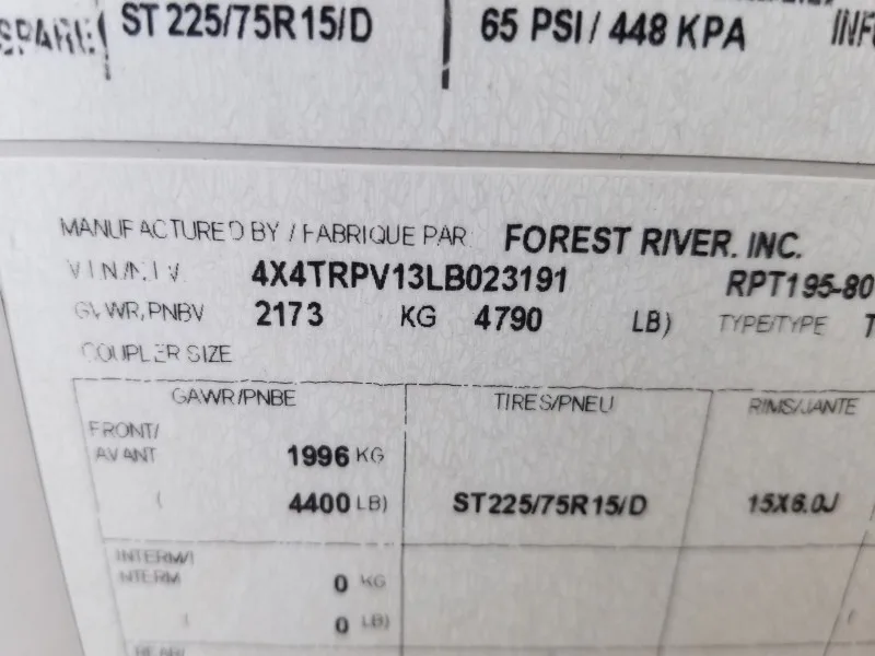 2020 Forest River R-Pod 195