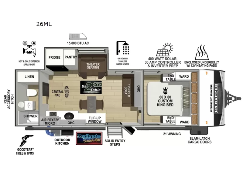 2027 Forest River 26ML Travel Trailer for sale at Colonia Del Rey RV in Corpus Christi, TX