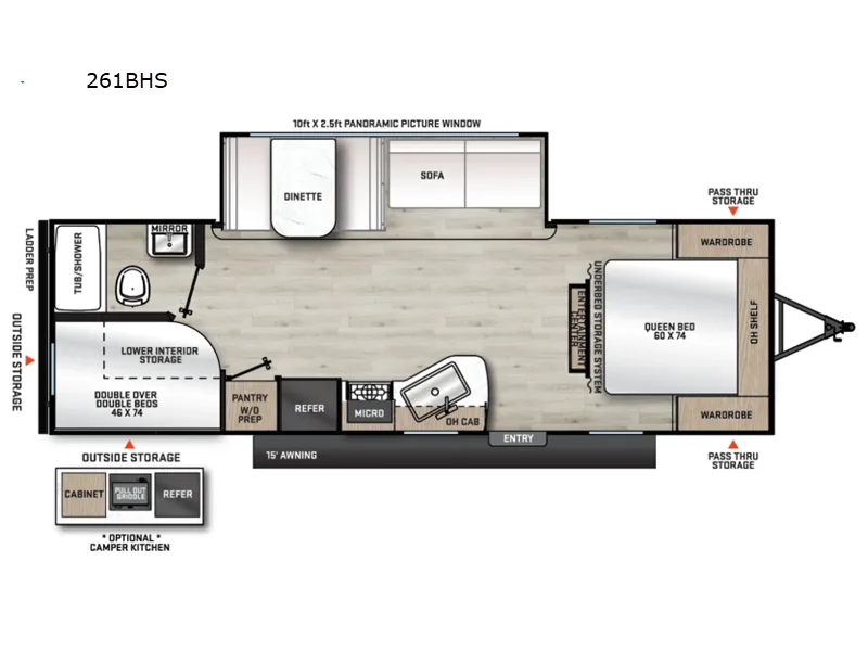 2026 Coachmen Catalina Summit 261BHS floorplan layout