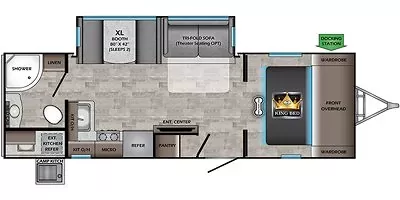 Used 2022 Crossroads SUNSET TRAIL 253RB floorplan layout